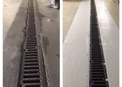 Beton impregnálás,illetve lefolyó renoválásról egy kép